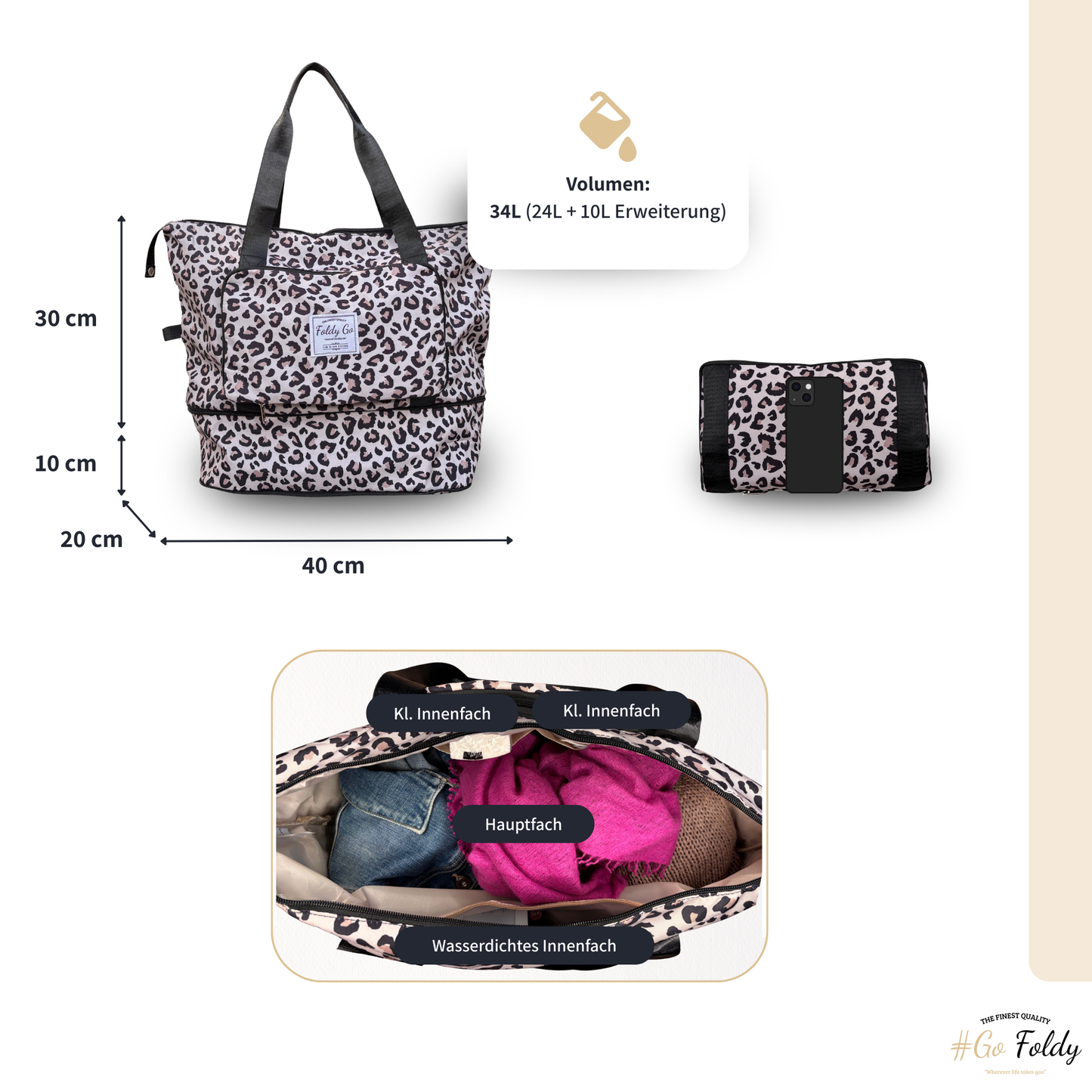 Life is Leo Edition | Foldy Faltbare 3-in-1 Tasche