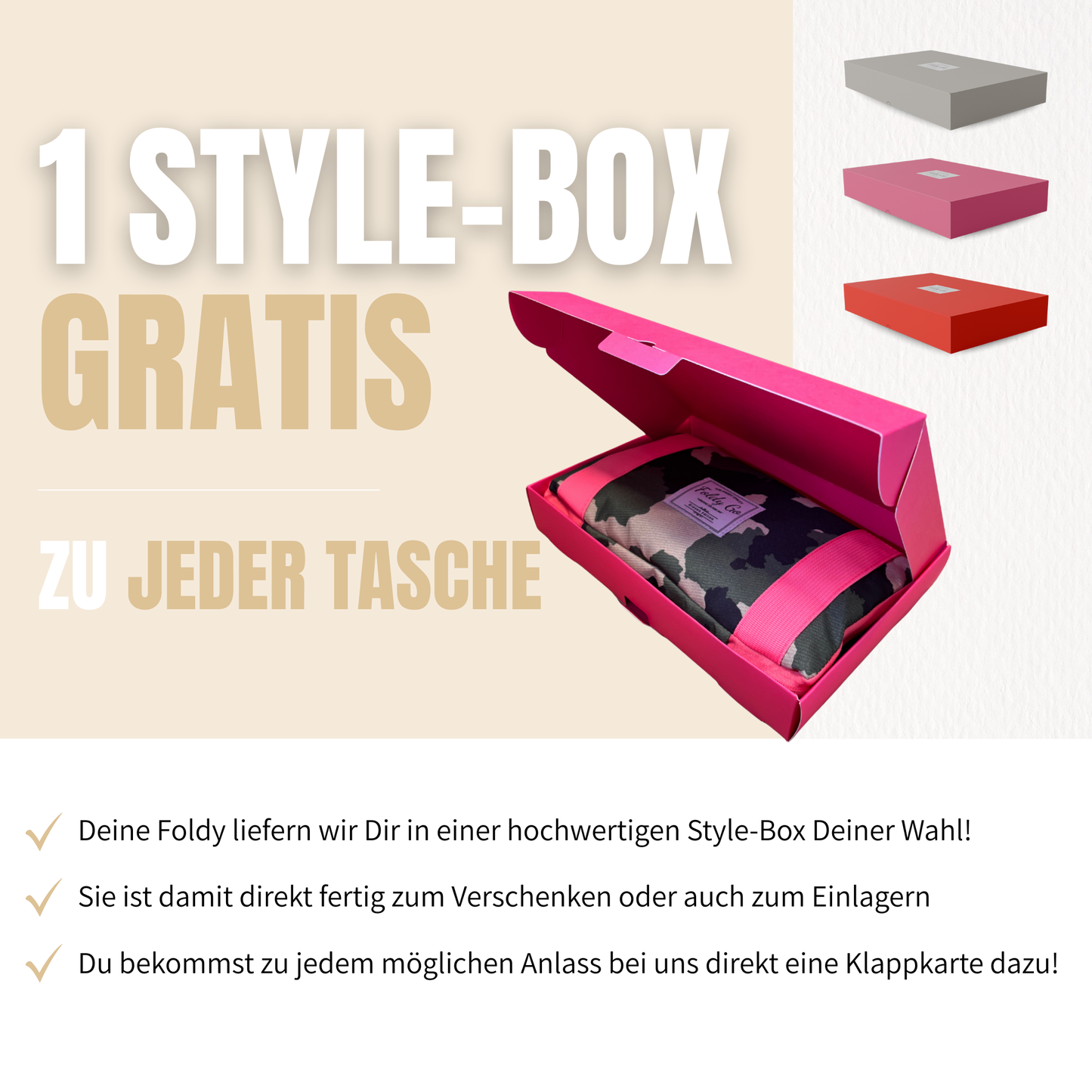 Hidden Edition | Foldy Faltbare 3-in-1 Tasche