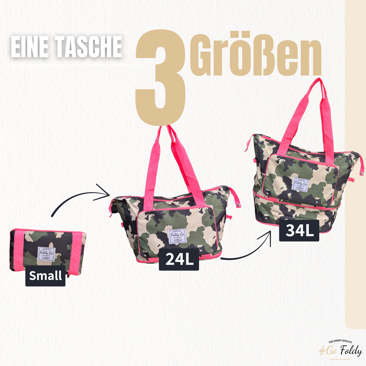 Hidden Edition | Foldy Faltbare 3-in-1 Tasche